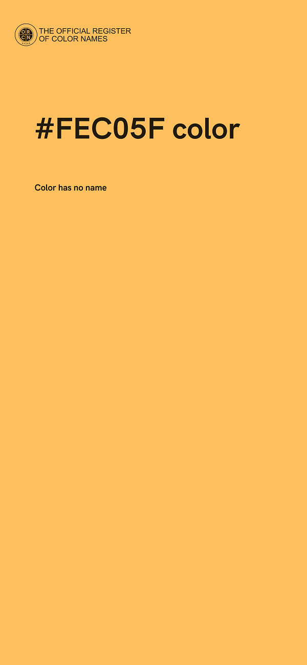 #FEC05F color image