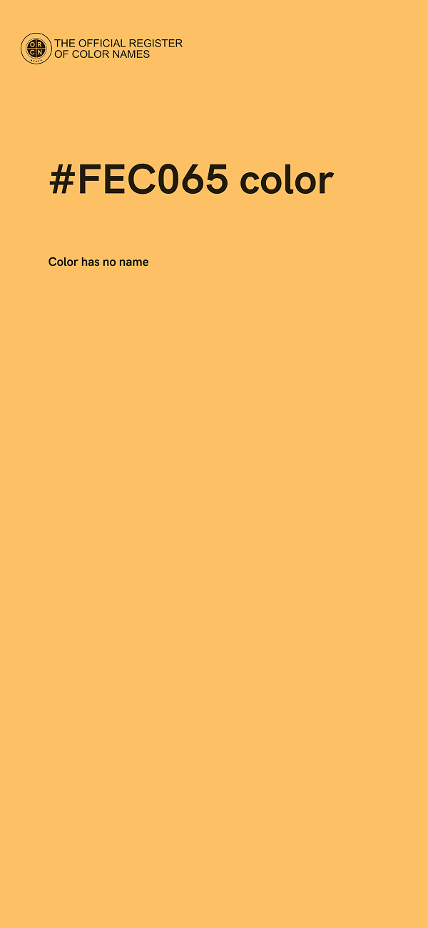 #FEC065 color image
