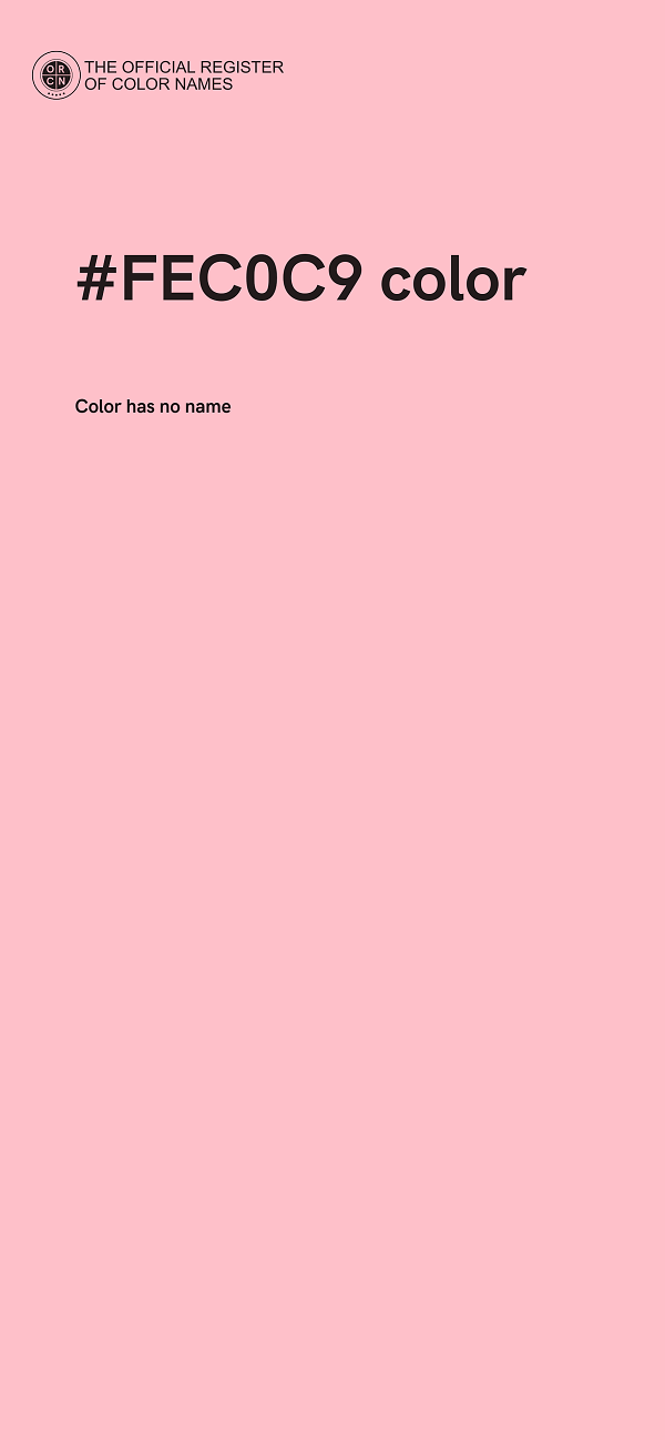 #FEC0C9 color image