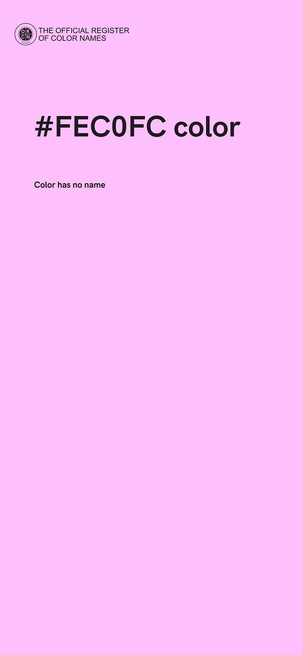 #FEC0FC color image