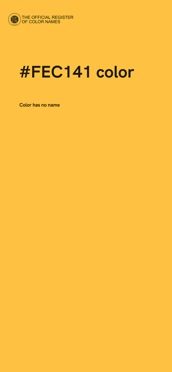 #FEC141 color image
