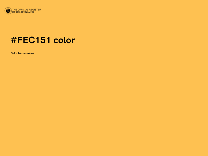 #FEC151 color image