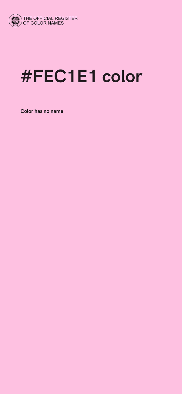 #FEC1E1 color image