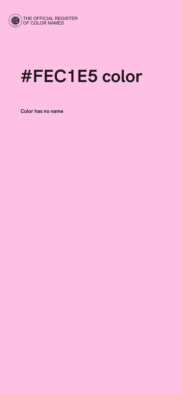 #FEC1E5 color image