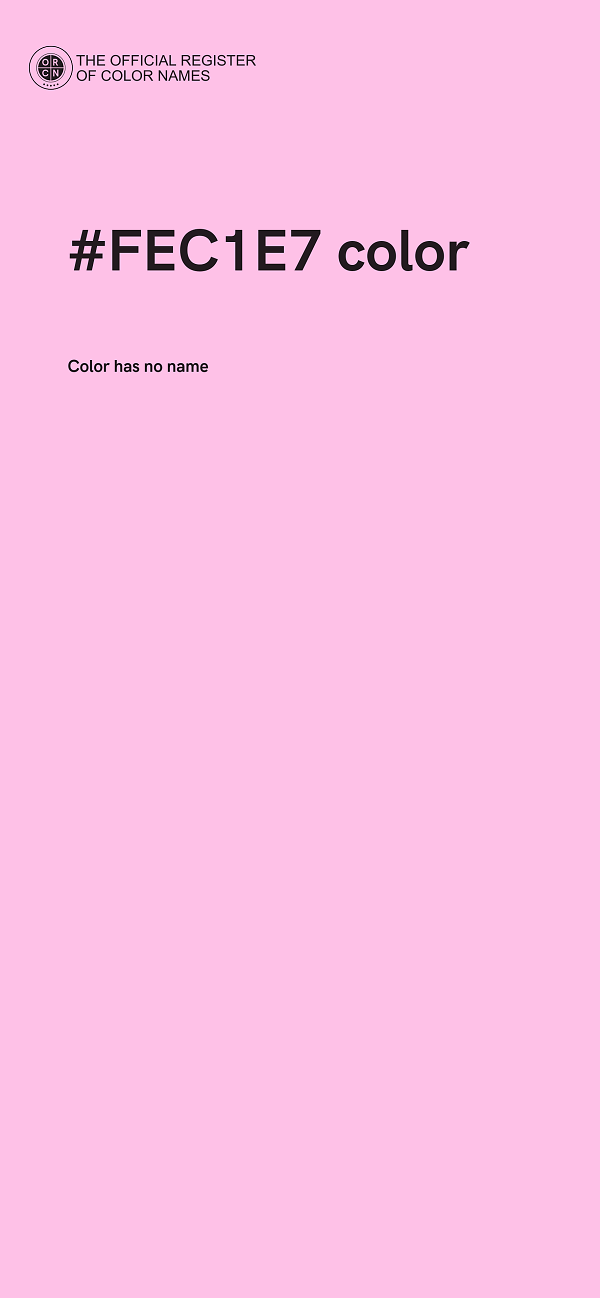 #FEC1E7 color image