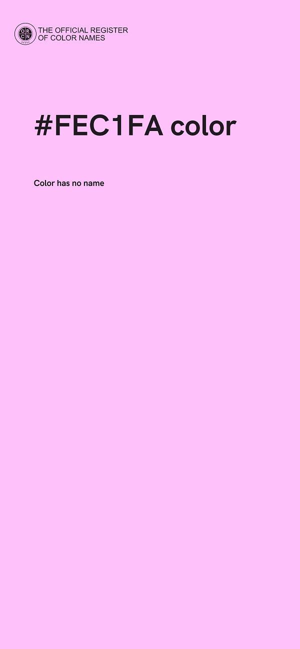 #FEC1FA color image