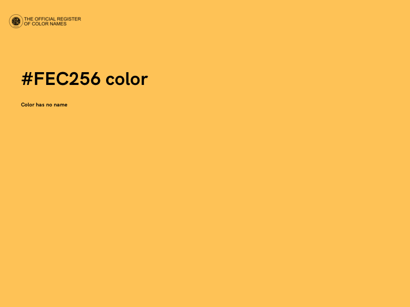 #FEC256 color image