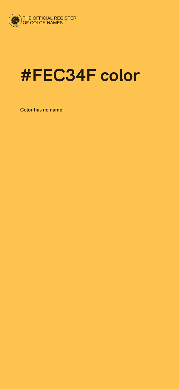 #FEC34F color image