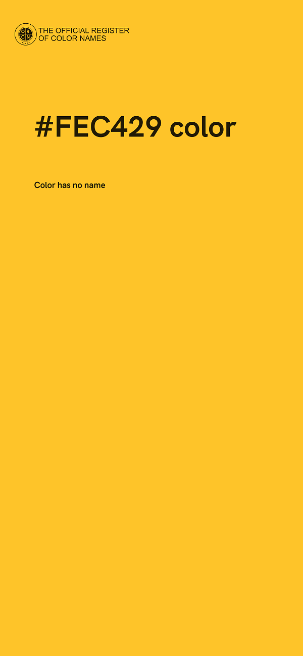 #FEC429 color image