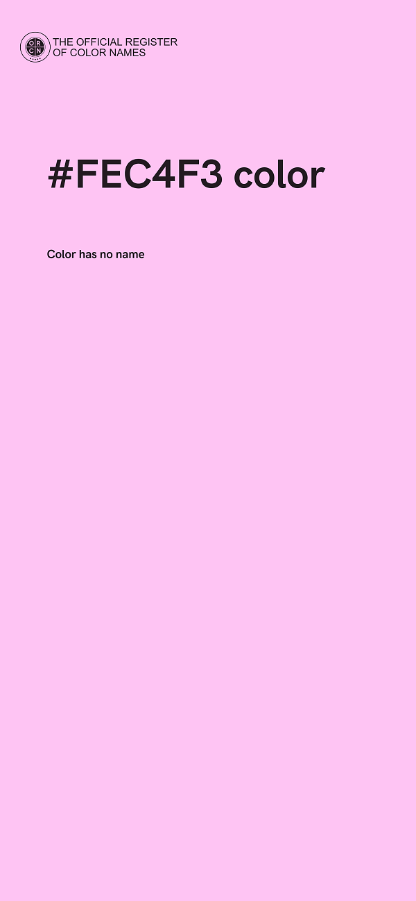 #FEC4F3 color image