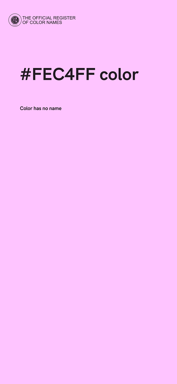 #FEC4FF color image