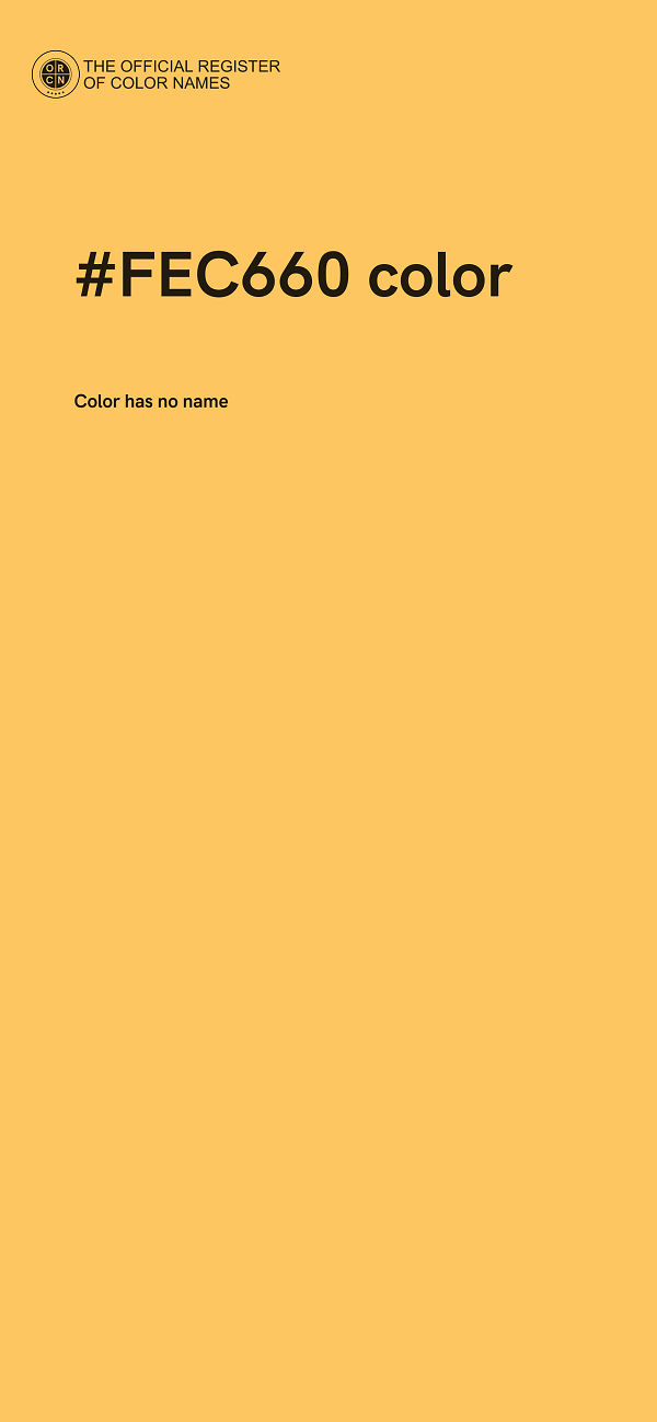 #FEC660 color image