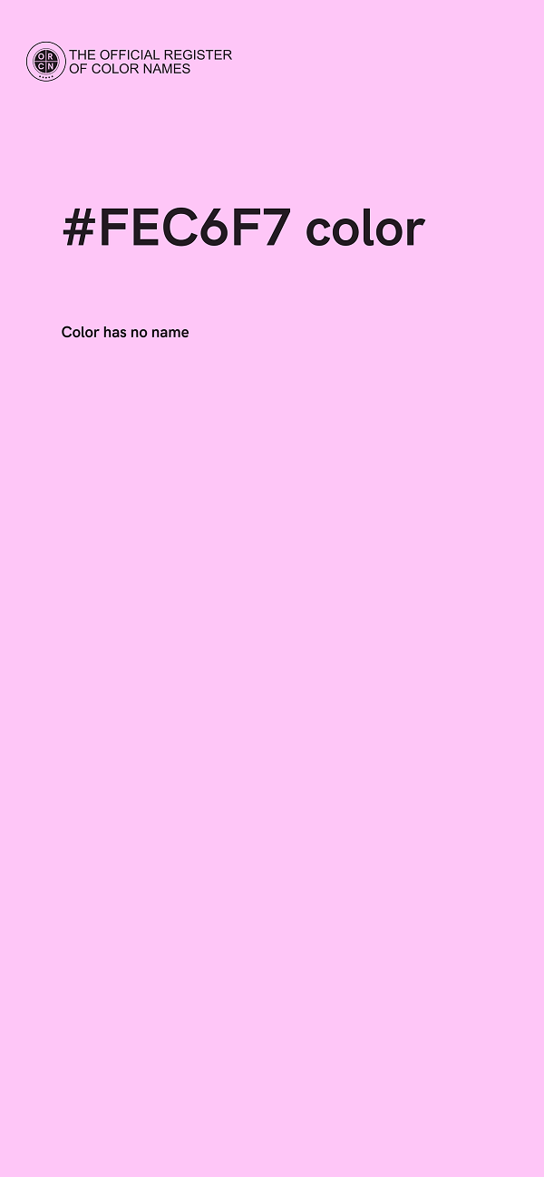 #FEC6F7 color image