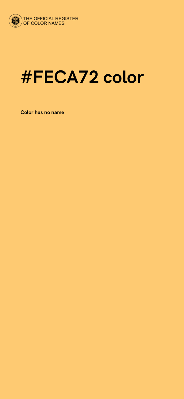 #FECA72 color image