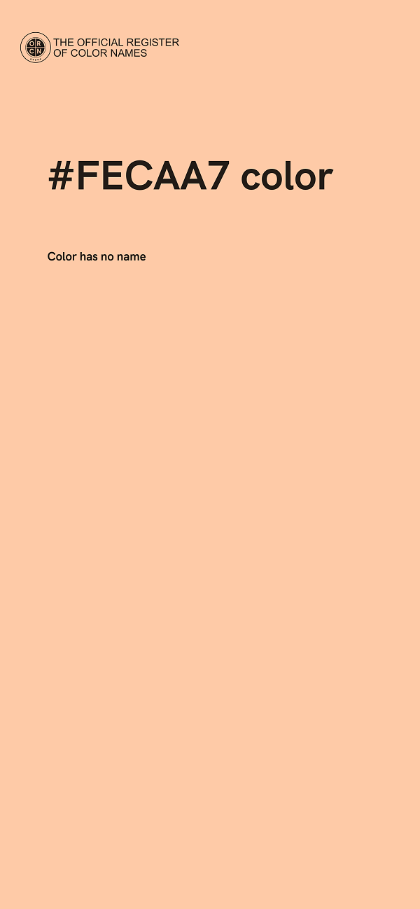 #FECAA7 color image