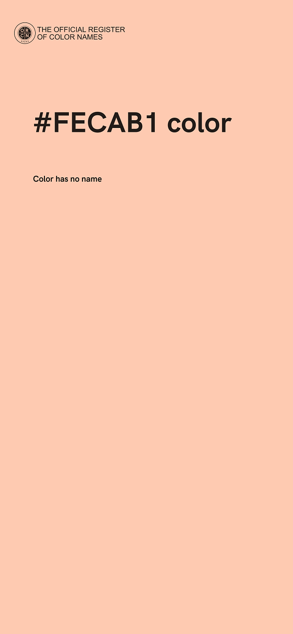 #FECAB1 color image