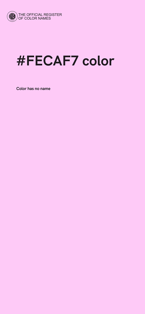 #FECAF7 color image