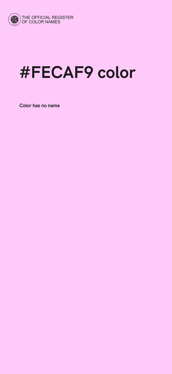 #FECAF9 color image