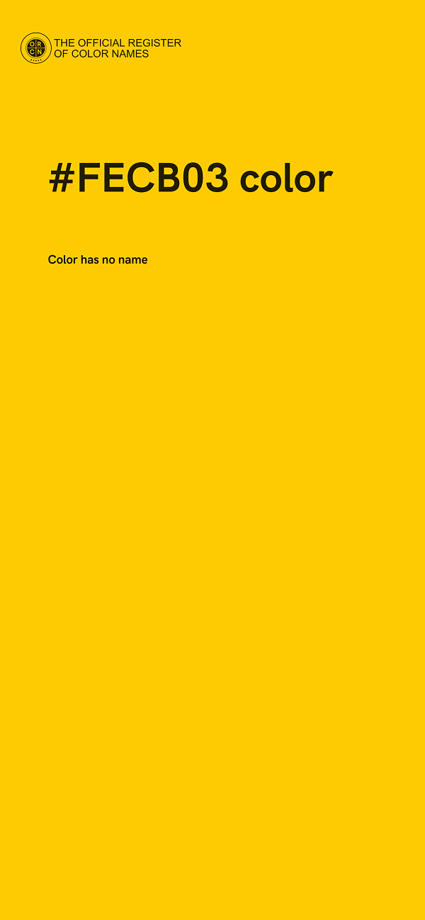 #FECB03 color image