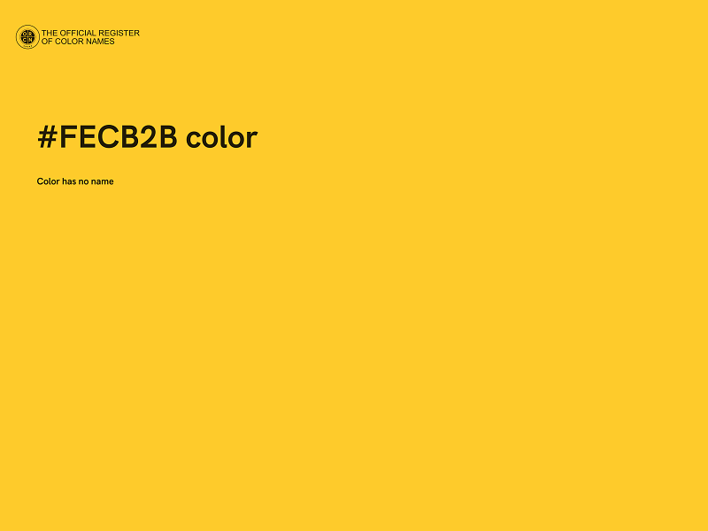 #FECB2B color image