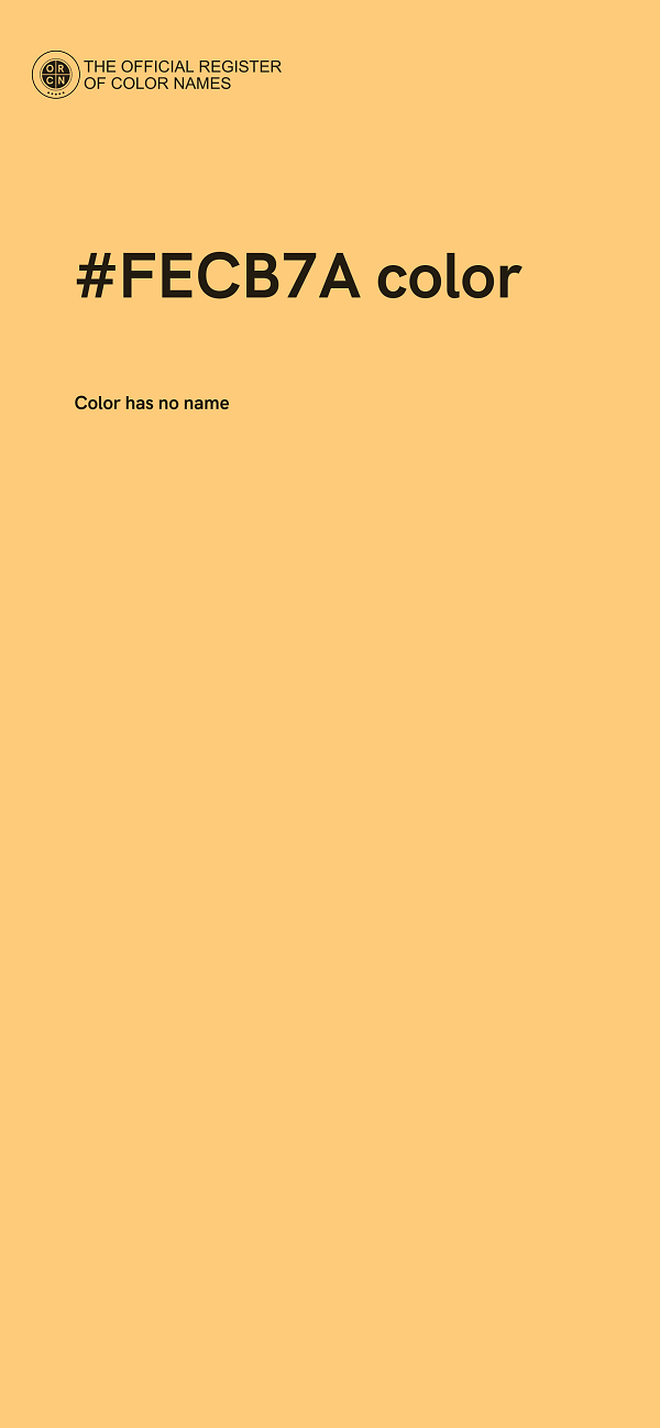 #FECB7A color image