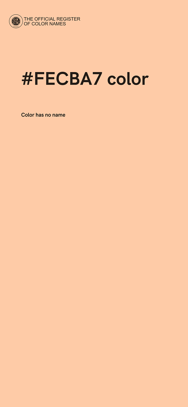#FECBA7 color image