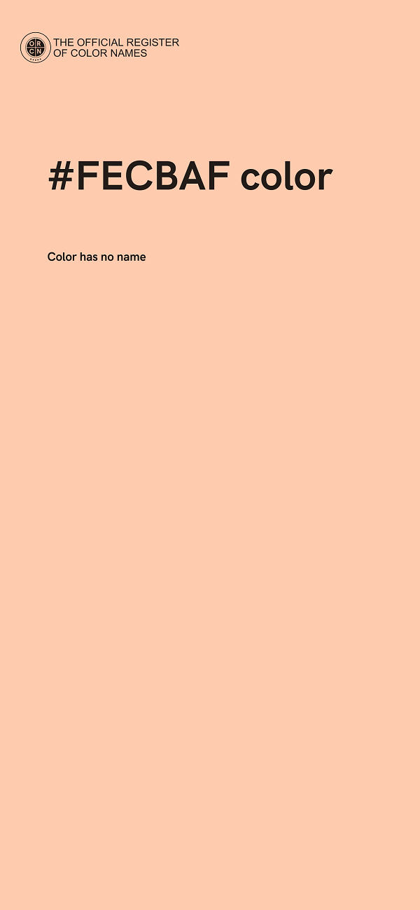 #FECBAF color image