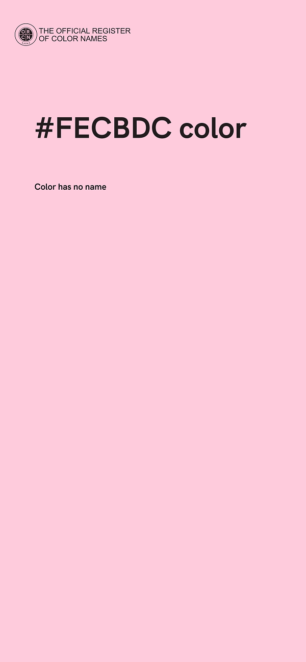 #FECBDC color image