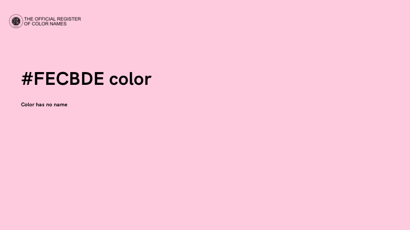 #FECBDE color image