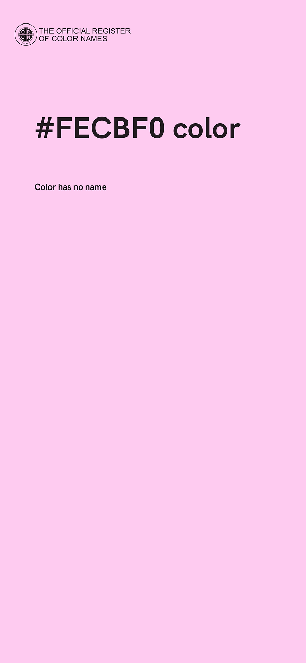 #FECBF0 color image