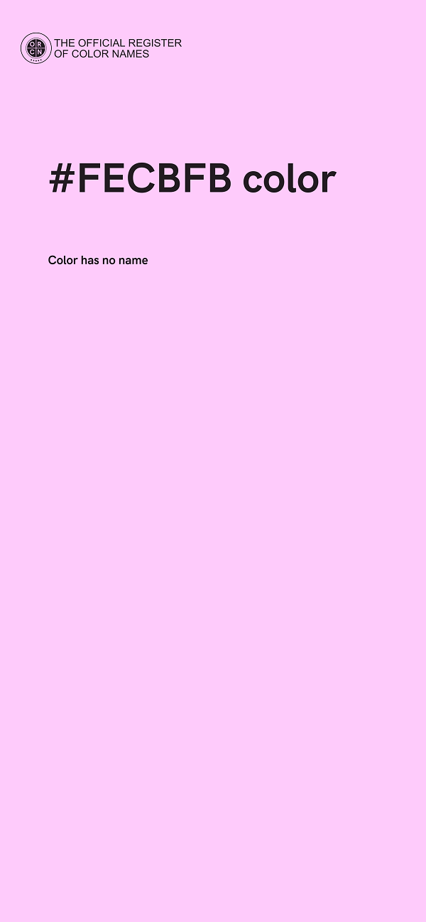 #FECBFB color image