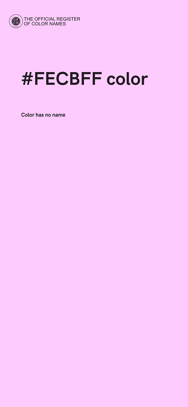 #FECBFF color image