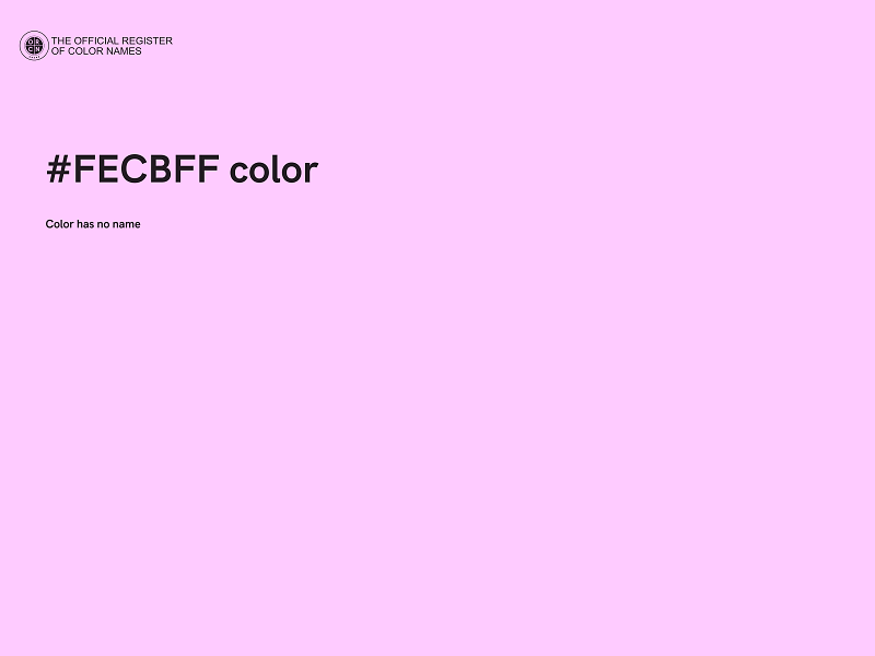#FECBFF color image
