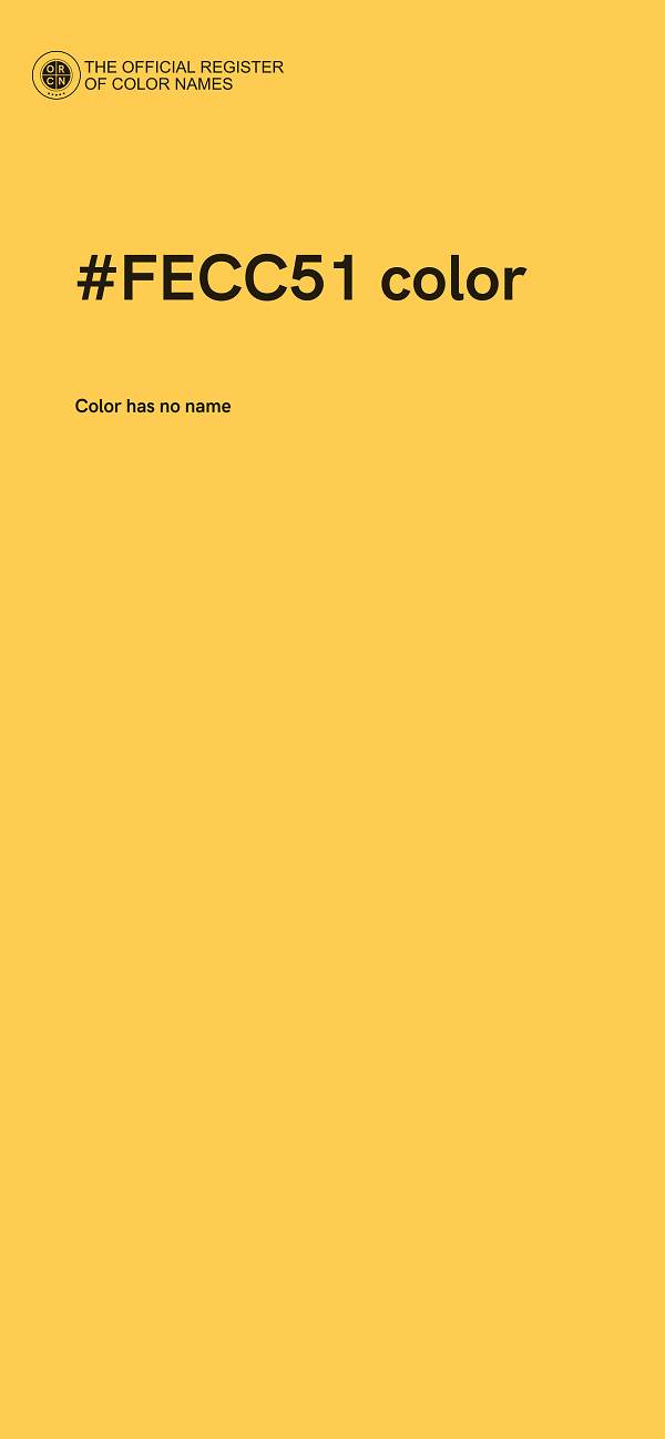 #FECC51 color image