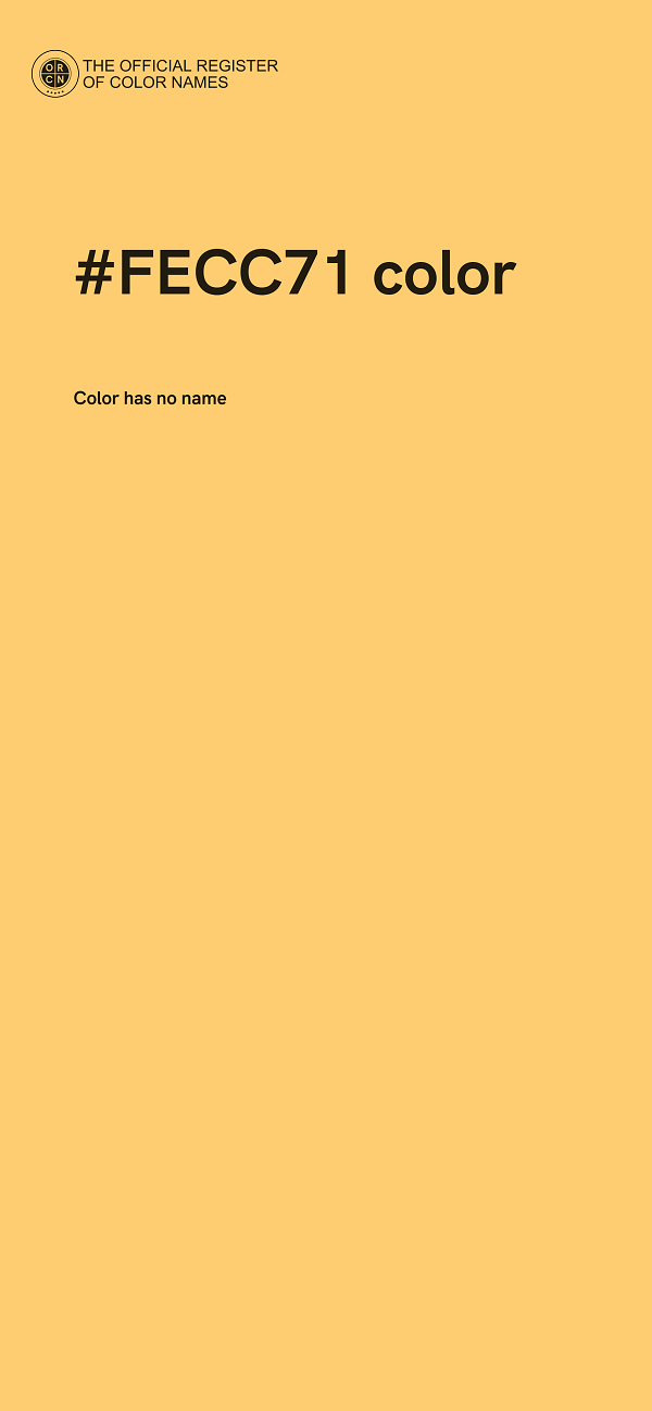 #FECC71 color image