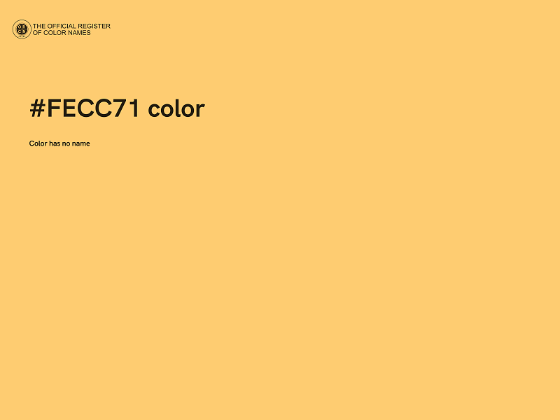 #FECC71 color image