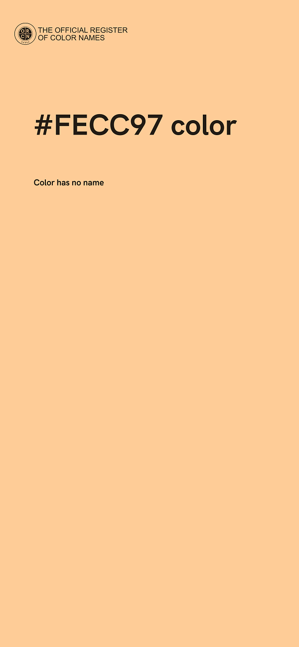 #FECC97 color image