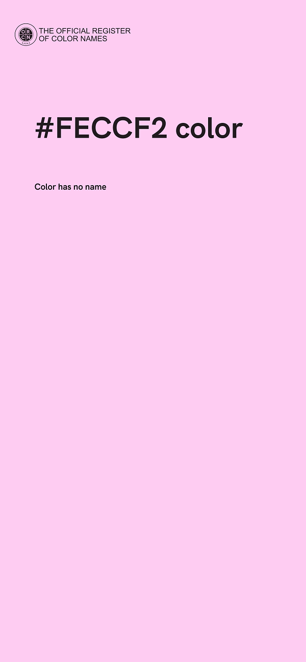 #FECCF2 color image