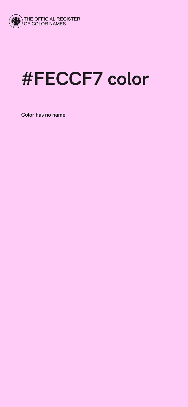#FECCF7 color image