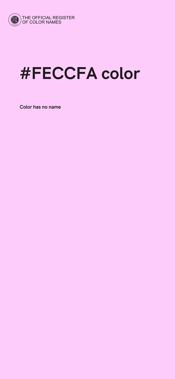 #FECCFA color image
