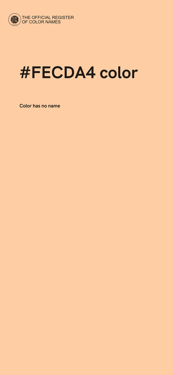 #FECDA4 color image