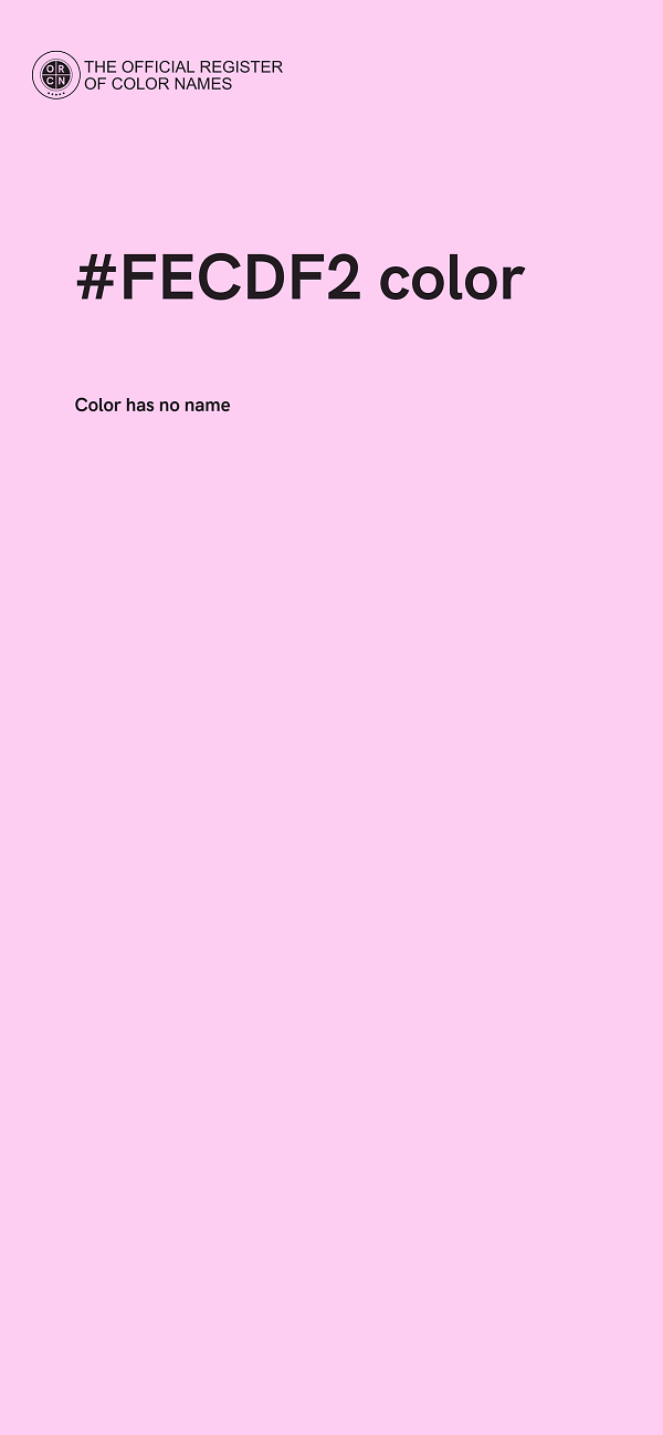 #FECDF2 color image