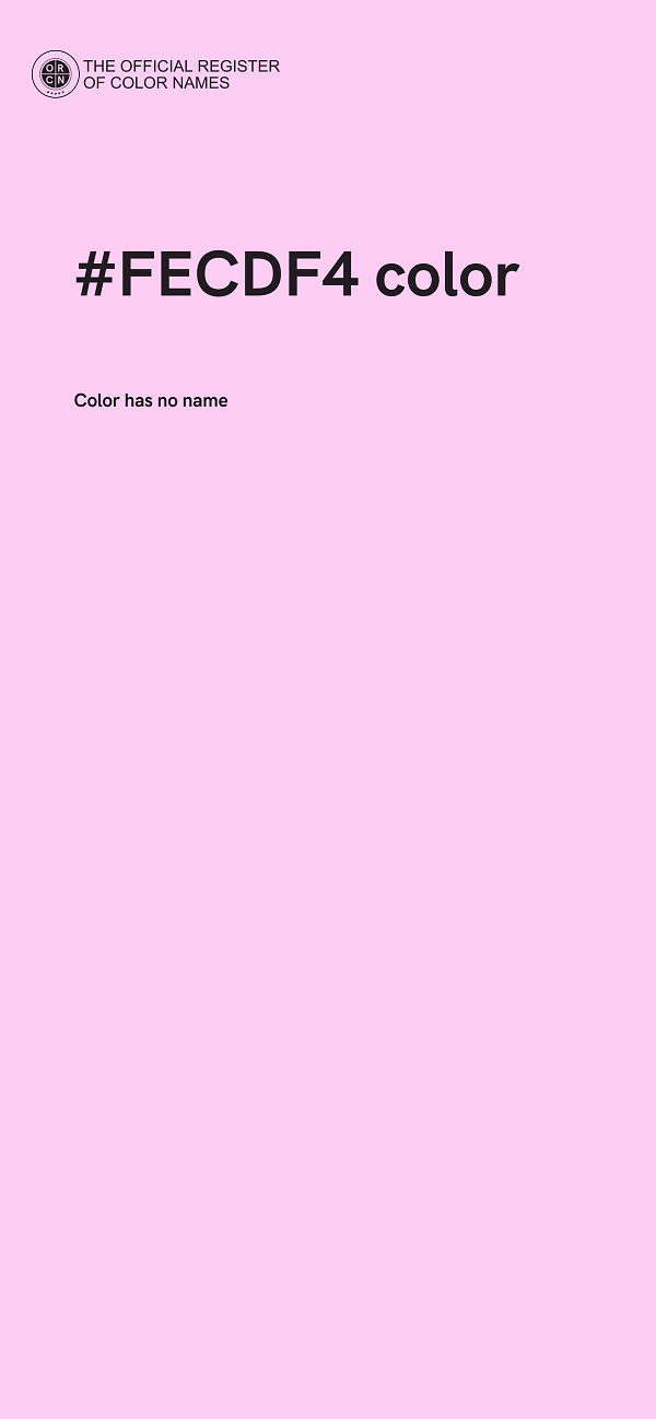 #FECDF4 color image