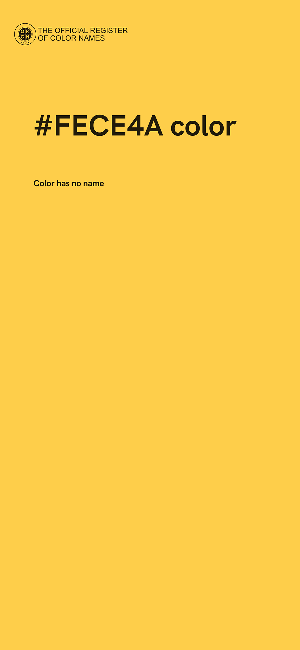 #FECE4A color image