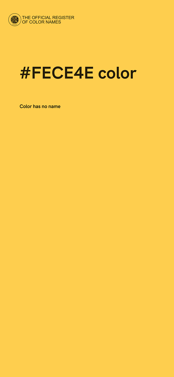 #FECE4E color image