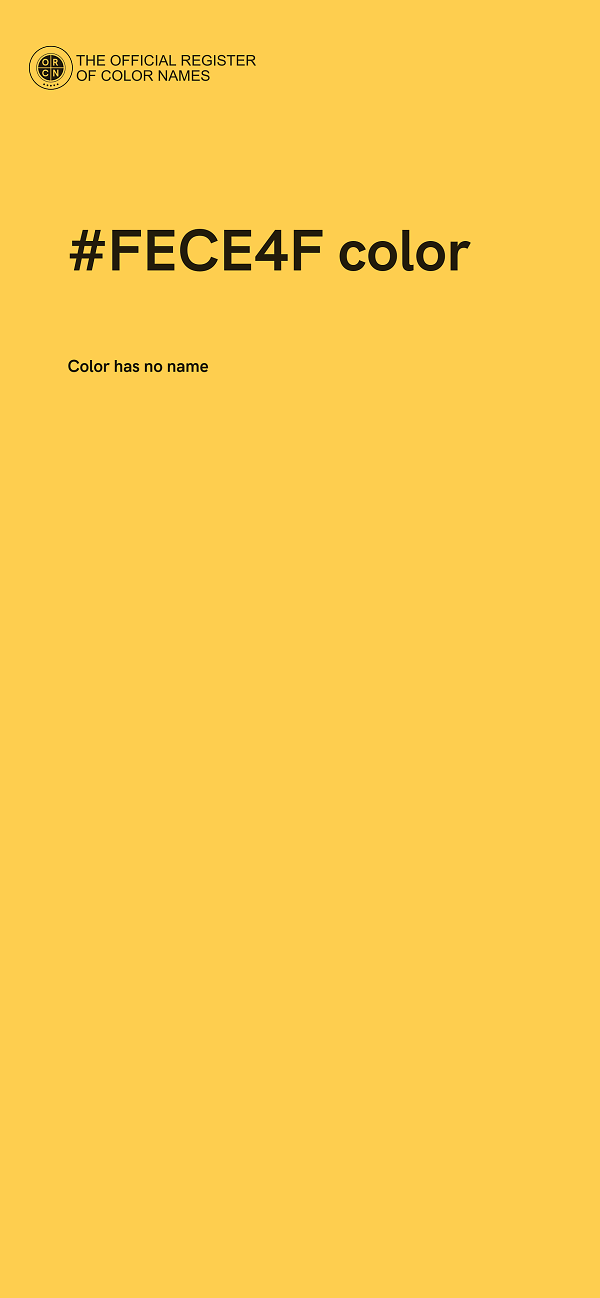 #FECE4F color image