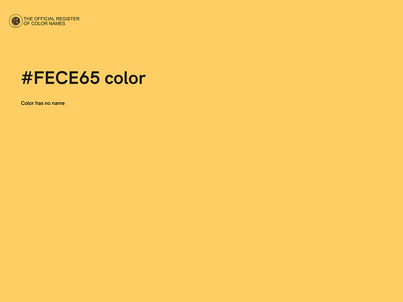 #FECE65 color image