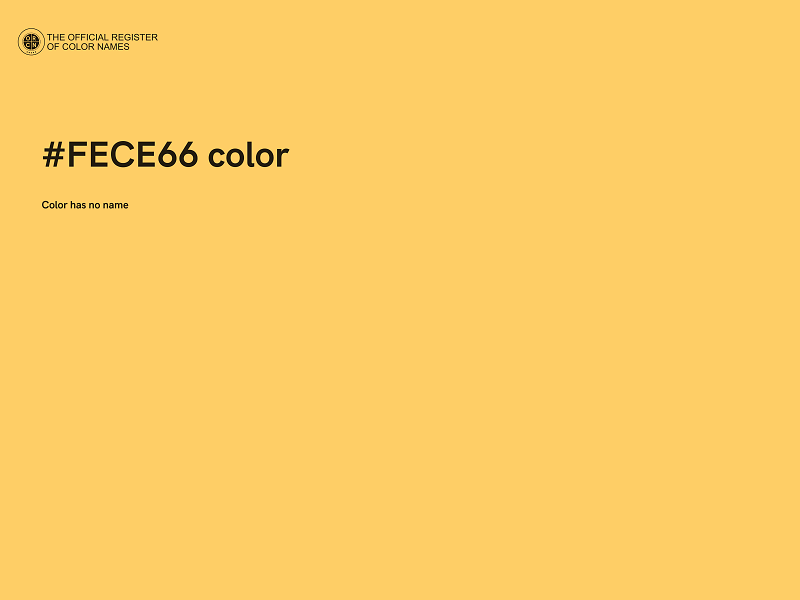 #FECE66 color image