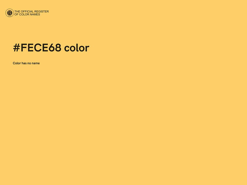 #FECE68 color image