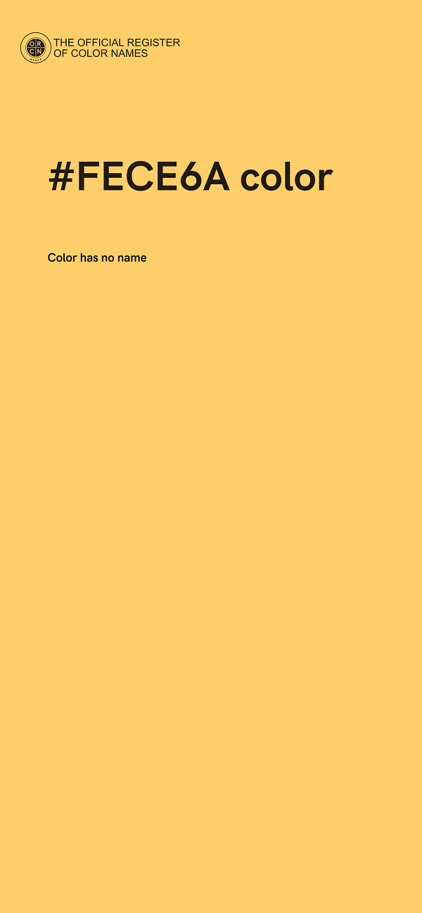 #FECE6A color image